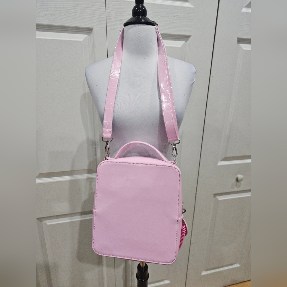 Unique Fun Dolls Kill Sugar Thrillz Pink Phone Love Line Crossbody Bag Purse - Picture 7 of 16